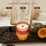 M&SENSE 9.88oz Natural Soy Wax Candle | Caramel Pumpkin Latte | 55-Hour Burn | Perfect Housewarming Gift! - Image 3