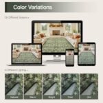 Lofus 8x10 Green Area Rug: Washable Non-Slip Soft Boho Carpet for Living Room, Bedroom & Office - Image 8