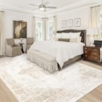 9x12 Washable Vintage Boho Medallion Rug for Living Room, Bedroom, Office – Beige, Non-Slip, Low Pile - Image 2