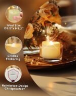 Homemory 12-Pack Flameless LED Tea Lights: 200+ Hour Battery Operated Candles for Events and Decor. - Image 5