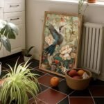 Framed Vintage Hummingbird Wall Art – 3D Floral Bird Decor for Living Room, Bedroom & Office, 12x16 inch. - Image 4