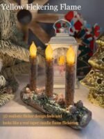 ONEIHOMM 12 Pcs 6.5'' Real Wax Flameless Taper Candles with Timer – Rustic Battery-Operated Decor for Halloween - Image 6