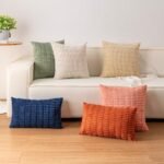 Aegero 2-Pack of 18x18 Inch Soft Striped Corduroy Throw Pillow Covers in Cream White for Modern Farmhouse Decor - Image 5