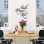 ESTART Faith Hope Love Metal Wall Art – 3-Piece Rustic Black Letter Sign for Home Decor - Image 7
