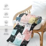 Jekeno Cat Gifts Blanket: Cozy Flannel Throw for Cat Lovers—Perfect Birthday, Christmas, and Valentine's Present! - Image 5