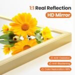 Sweetcrispy 20"x30" Gold Arched Bathroom Mirror with HD Shatter-Proof Glass for Home Décor. - Image 3
