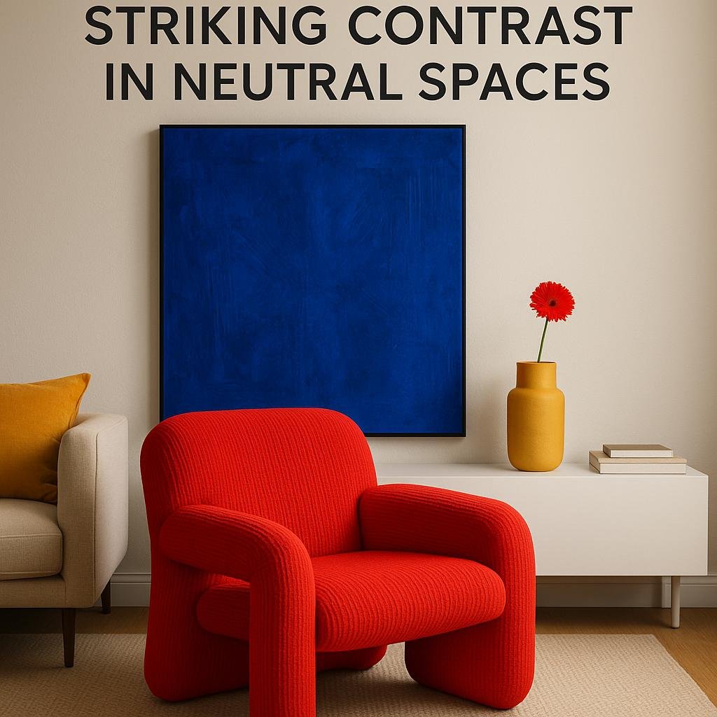 Using Bold ⁣Colors to⁣ Create ​Striking⁢ Contrast in ⁤Neutral Spaces