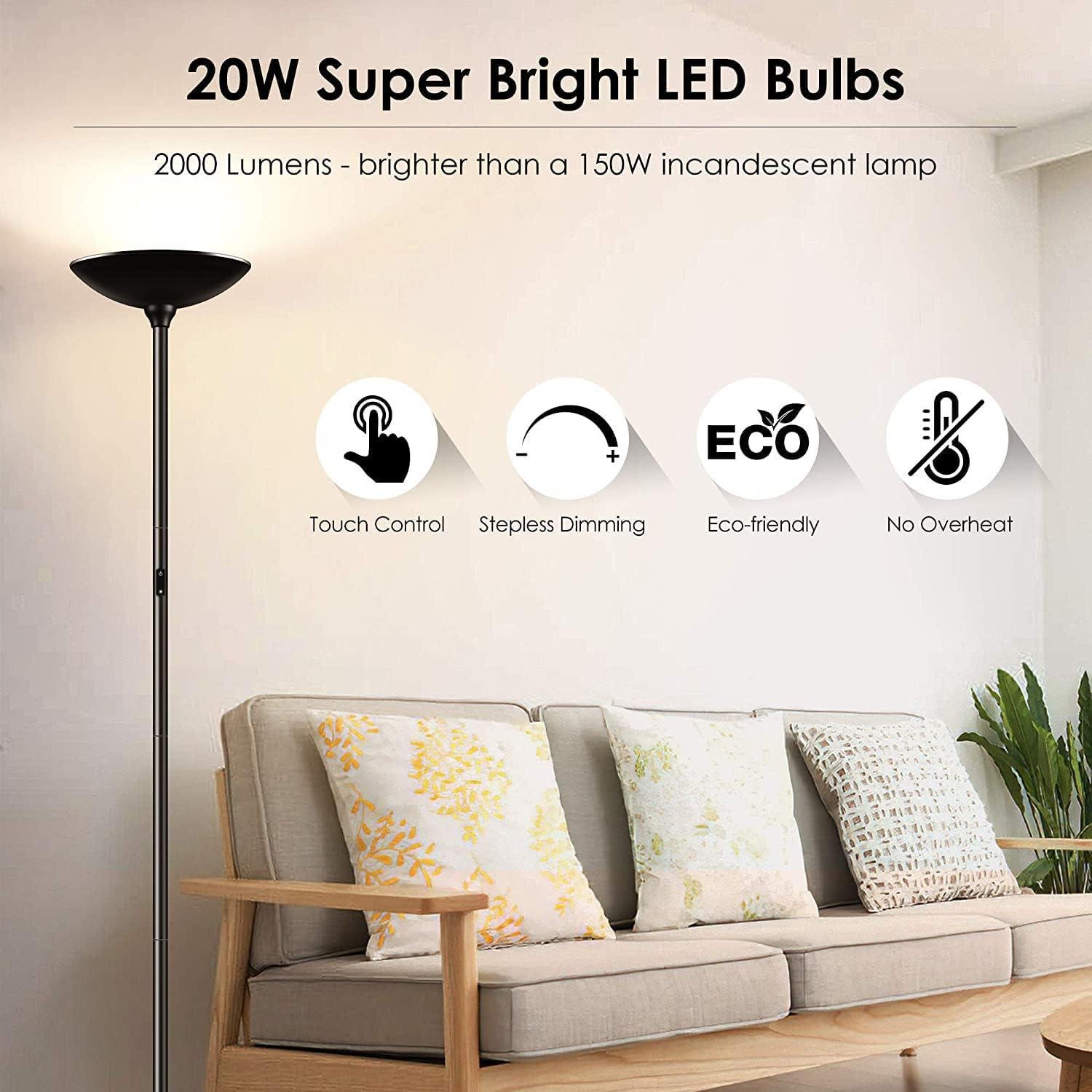 Our honest Review of the​ BoostArea 20W Stepless Dimmable Floor Lamp