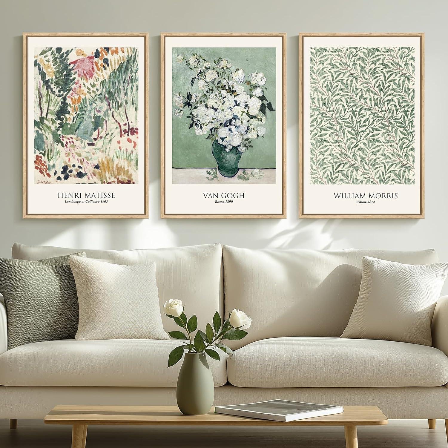 elevating Home Spaces: Our Review of ‍Matisse Sage Green Triptych Wall Art