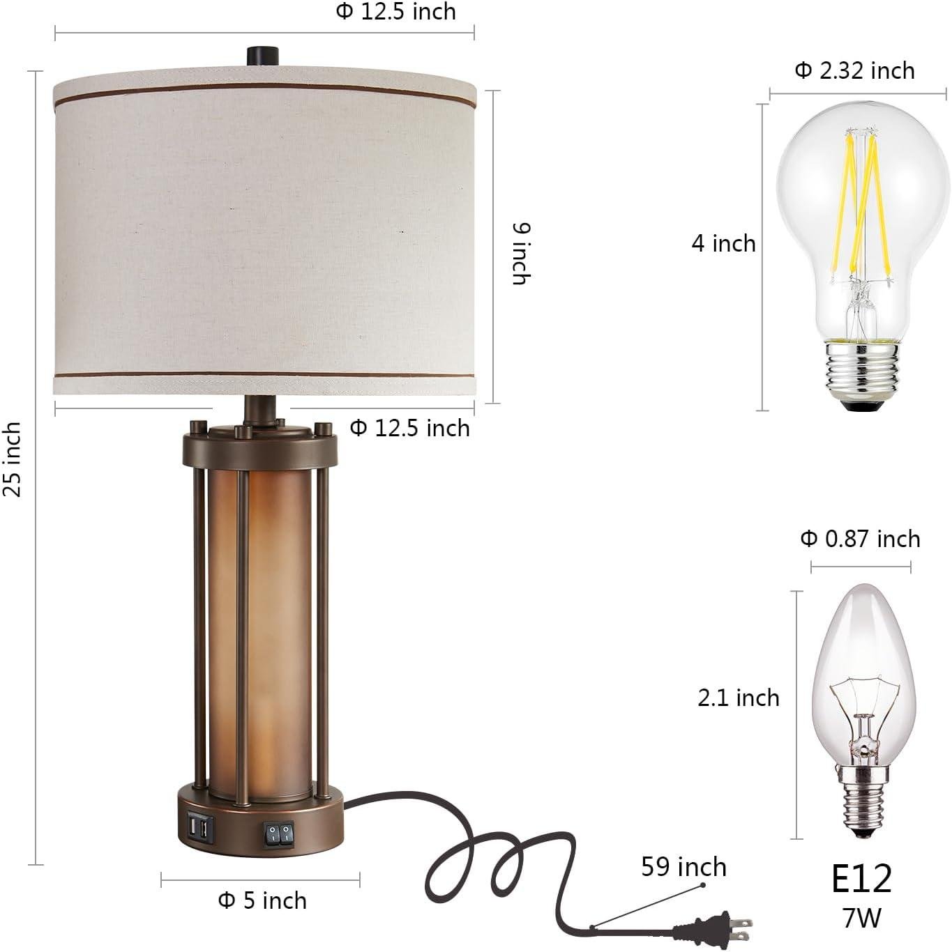 Our Review: Stylish Farmhouse Lamps with USB Ports & Nightlight Features