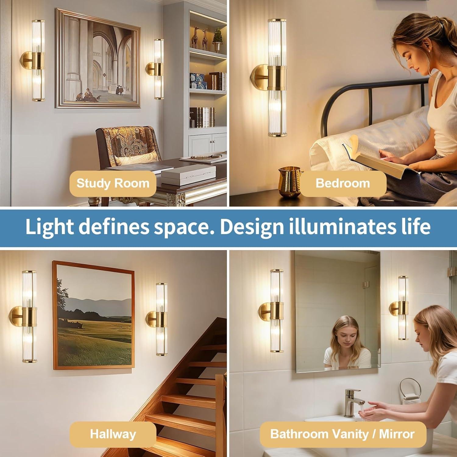 Our Honest Review: Glass⁢ Rod Brass Vanity Light for⁢ Bathrooms