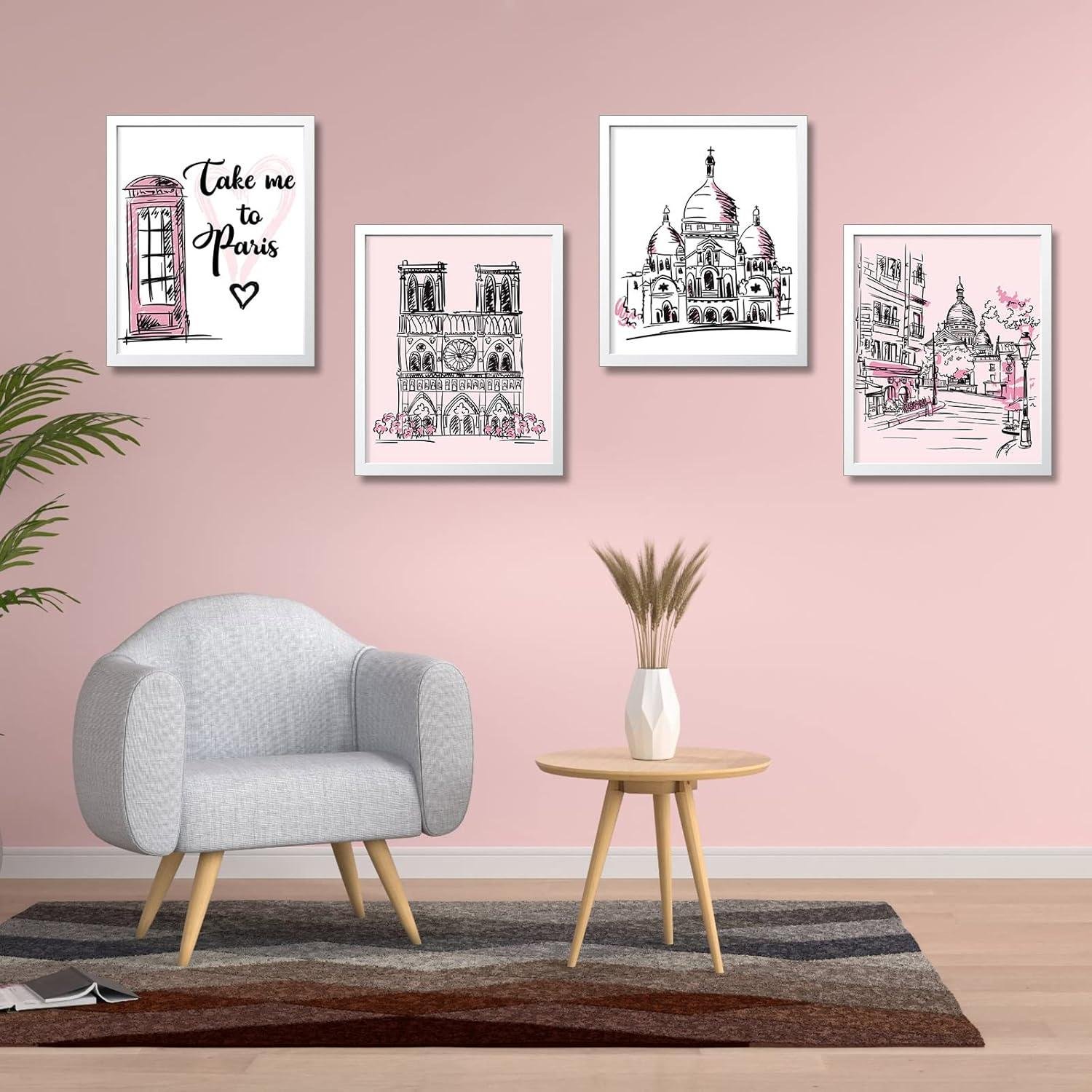 Our Review: 9-Piece Pink Paris Wall art for Stylish Décor