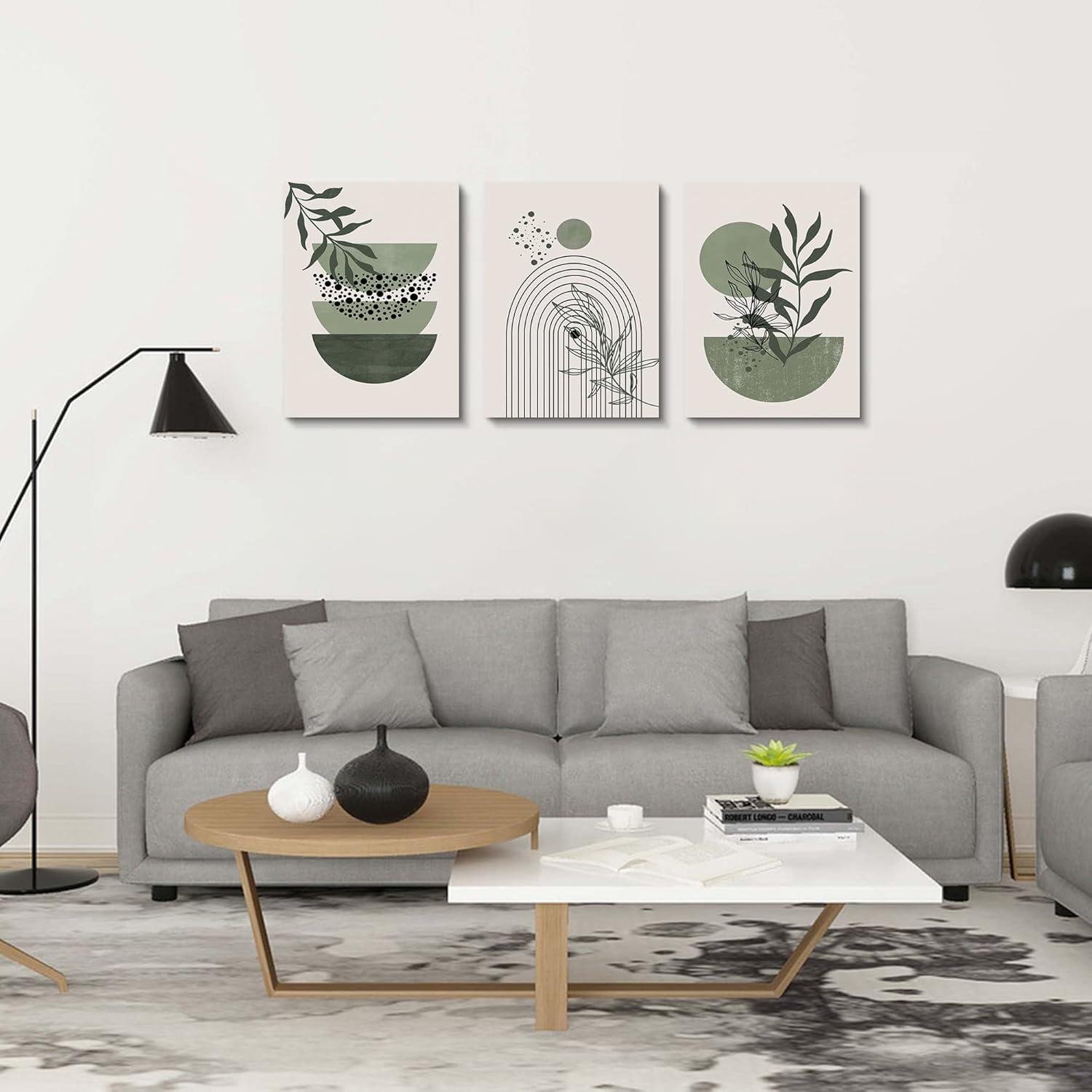 Serene Sage: Our Review of the Minimalist Green Boho Art Trio
