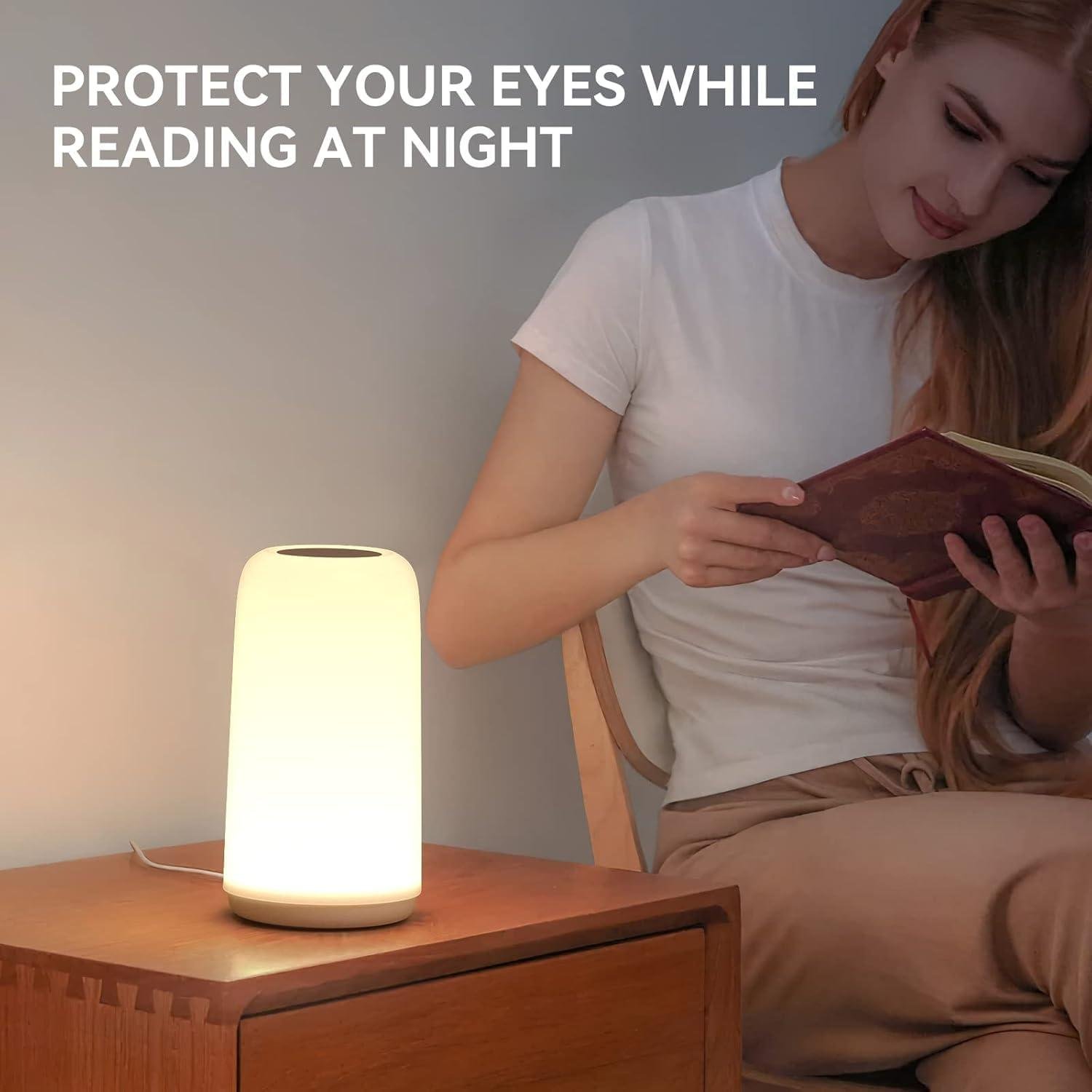 Our Review of ROOTRO's Touch Bedside Lamp: Sleek, Bright & Colorful