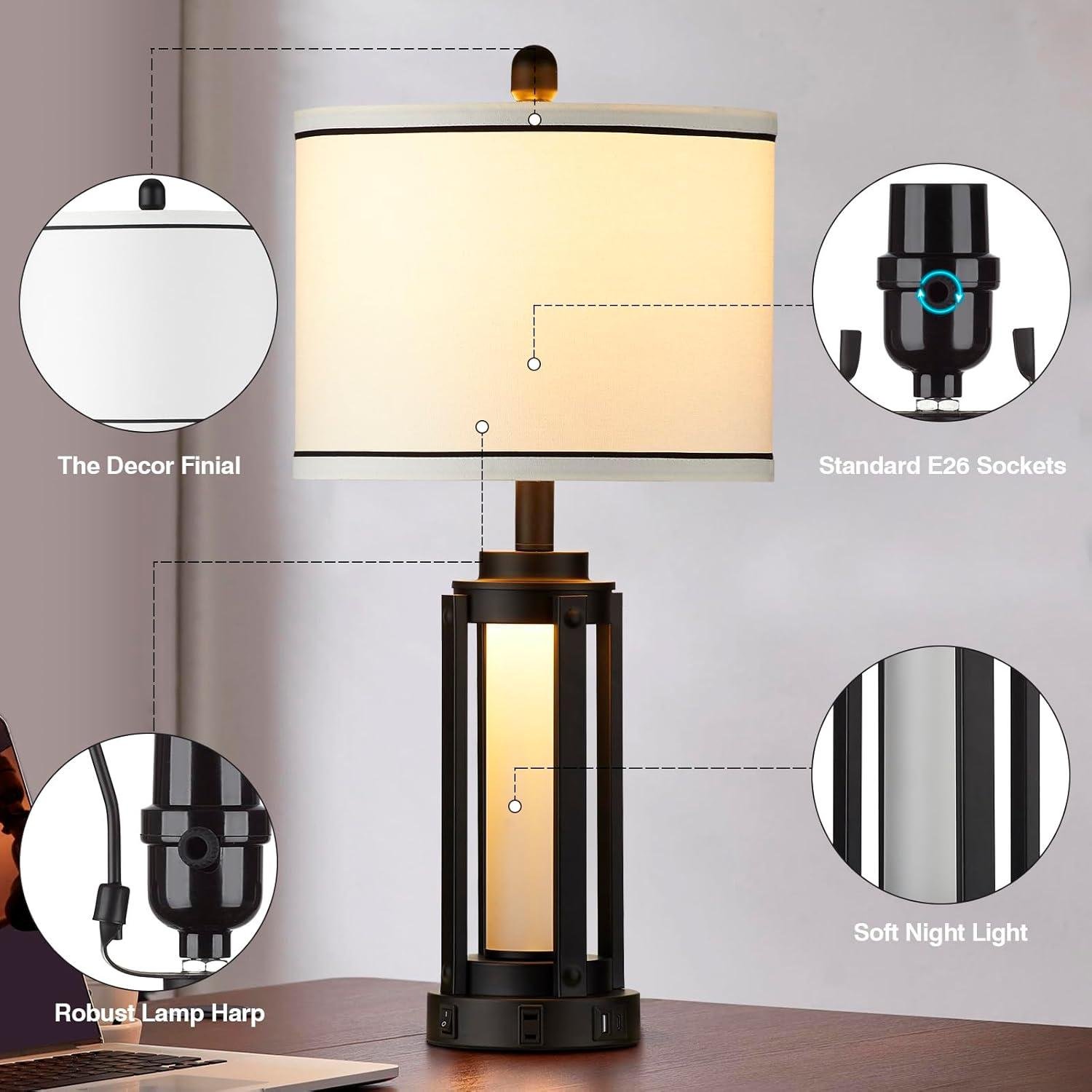 Our Honest ⁣review: Modern Industrial Table Lamps‌ with​ USB Charging