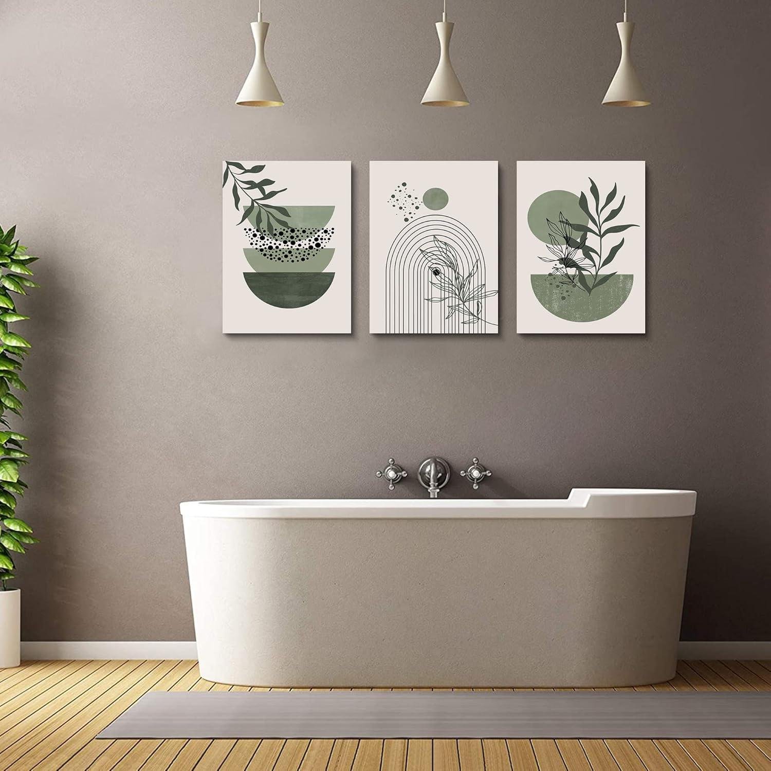 Serene Sage: Our Review of the Minimalist Green Boho Art Trio
