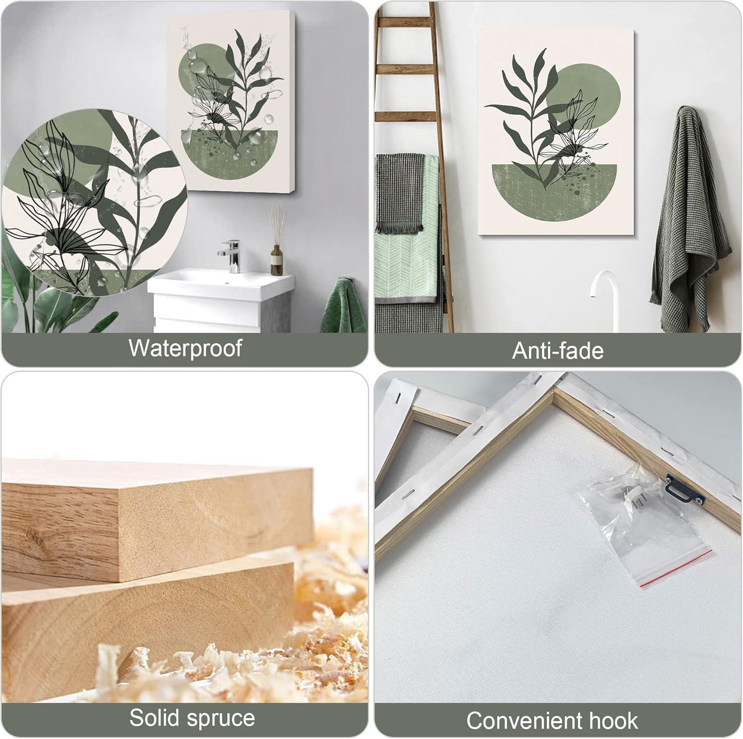 Serene Sage: Our Review of the Minimalist Green Boho Art Trio