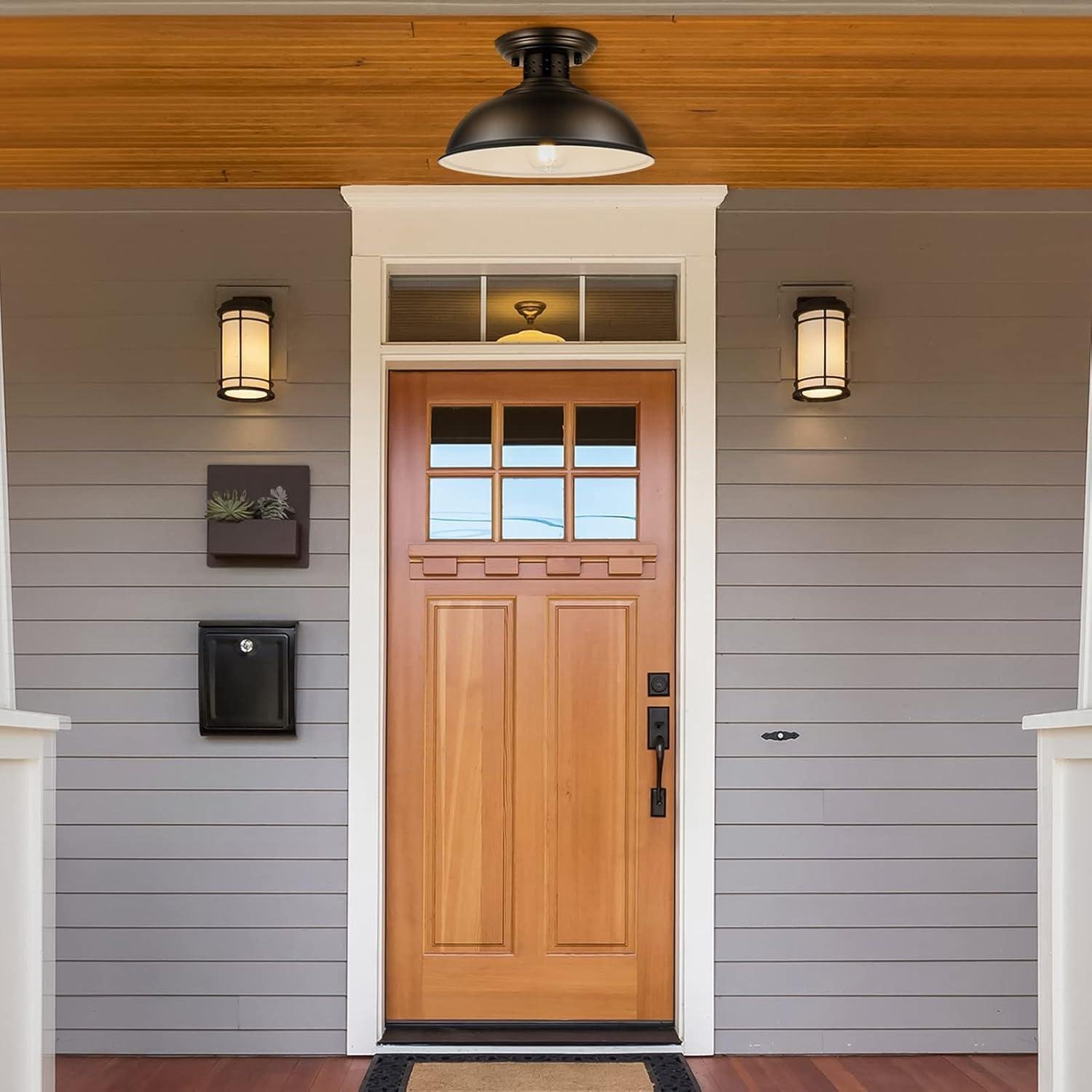 Our honest review: Rustic Semi Flush Mount ​Ceiling Light Fixture