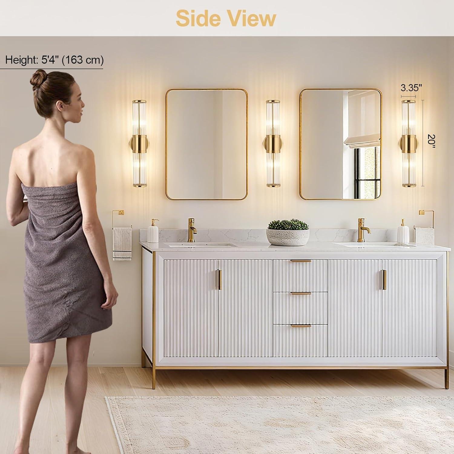 Our Honest Review: Glass rod Brass Vanity Light⁤ for Bathrooms