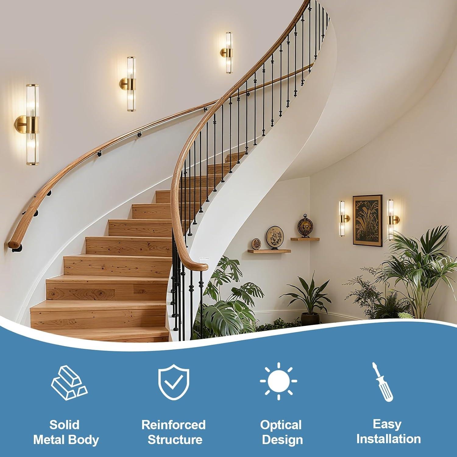 Our Honest Review: Glass Rod Brass Vanity Light for Bathrooms