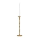 Sagebrook Home Modern Taper Candle Holder - Elegant Aluminum Decorative Stand with Metallic Finish for Home & Office - Stylish Accent for Living Room & Bedroom - 11" Gold
