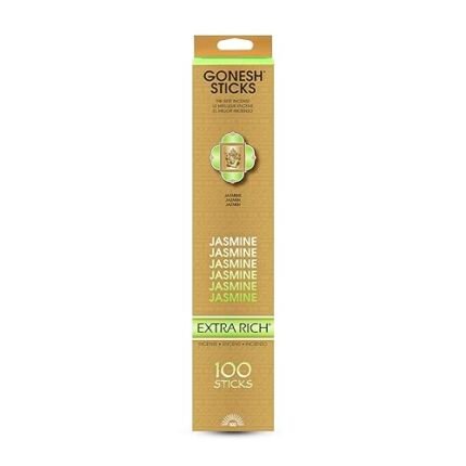Gonesh - Extra Rich Scented Incense Sticks - Non-Toxic 10” Slow Burn Aromatic Sticks - Jasmine - 100 Pack