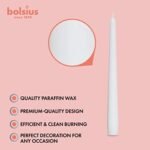 BOLSIUS Unscented 10-Inch Dinner Candles, 10-Pack - 8-Hour Smokeless, Dripless Taper Candles for Home Décor - Image 9