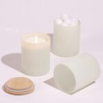 LAMORGIFT 14oz Empty Candle Jars with Bamboo Lids - 6 Pack for DIY Candle Making Supplies - Image 6