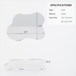 Leadiy Clear Acrylic Coaster Plates in Irregular Cloud Shape for Tabletop Protection and Style. - Image 2