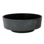 The HC Companies 8 Inch Round Plastic Succulent Capri Bowl 8"x8"x3" in Faux Concrete Color