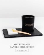 Benevolence LA Bergamot & Jasmine Soy Candles | 8oz Black Holiday Candle for Home & Gifts | 45 Hour Burn - Image 3