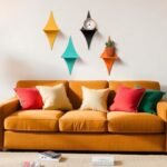 Threehoney 4 Pcs Mid-Century Wooden Star Burst Wall Decor - Aesthetic Rhombus Shelves for Bedroom & Party Storage - Image 2