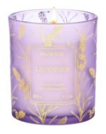 M&SENSE Lavender Candles,Vegan Soy,8.1oz 42-Hour Long Lasting Burning Time,Subtle Scented Candles for Relaxing Bathtub Aromatherapy Calming Sleep,Fancy Home Gifts for Women & Men