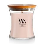 WoodWick Vanilla & Sea Salt Gifts for Women and Men, 9.7 oz Medium Hourglass Candle with Crackling Wick