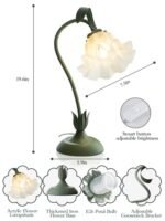 AQDZCNF Flower Table Lamp: Vintage LED Night Light with 3 Color Modes for Bedroom and Living Room Decor (Green) - Image 5