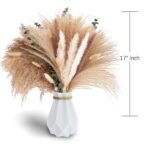 Boho Pampas Grass Decor: Dried Flower Bouquet with Bunny Tail Grass and Eucalyptus Centerpieces. - Image 2
