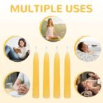20-Min Beeswax Meditation Candles – 30-Pack with Mini Holder & 12 Wax Dots, Natural, Slow Burn, Ideal for Yoga & Mindfulness. - Image 5