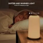 ROOTRO Touch Bedside Table Lamp: Sleek 3-Way Dimmable LED with RGB Mode for Bedrooms & Gift Ideas. - Image 7