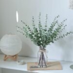 VIERENA 17.5" Eucalyptus Stems in Glass Vase with Faux Water - Ideal for Farmhouse Centerpiece Decor (Sage Green) - Image 7