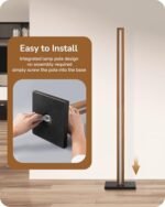 EDISHINE Mid Century Modern Floor Lamp: Remote-Controlled, Dimmable LED Corner Light for Living Room, Bedroom, Office, 7 Color Temperatures 2700K-6000K, 48.43" tall. - Image 7