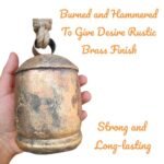 Siddhivinayak Set of 3 Rustic Brass Gold Metal Christmas Bells for Decorative Cow Hanging - Image 6