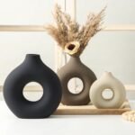 Vanselia Ceramic Vase Set of 3 - Stylish Small Decor for Living Room, Bedroom, Office, and Kitchen. - Image 7
