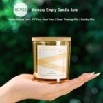 LAMORGIFT 15-Pack Gold Glass Candle Jars (8oz) with Lids & 20 Labels - Ideal for Candle Making - Image 3