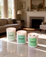 AOOVOO Calm Candles Set for Women - 4 Pack: Scented Aromatherapy Candles with Crystals, 200-Hour Burn. - Image 5