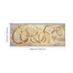 KREATIVE ARTS Large Brown and Gold Abstract Canvas Art - Nordic Modern Wall Decor, 20x48'' Giclee Prints for Living Room, Bedroom, Office. - Image 6