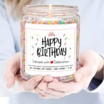 Homsolver Unique Birthday Gifts for Women: Handmade Vanilla Cream Scented Candles with Sprinkles. - Image 5