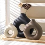 Vanselia Ceramic Vase Set of 3 - Stylish Small Decor for Living Room, Bedroom, Office, and Kitchen. - Image 8