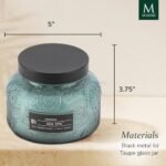 Sea Spa Embossed Candle Jar (17.6 oz) - Floral Bergamot Scented Candle Gift for Women - Image 2