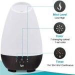 HealthSmart 500ML Essential Oil Diffuser for Large Rooms - Cool Mist Humidifier & Aromatherapy, Adjustable Timer, 7 LED Colors, White. - Image 6