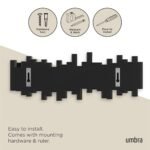 Umbra Sticks Wall-Mounted Coat Rack with 5 Retractable Hooks – Modern, Space-Saving Organizer in Black. - Image 6